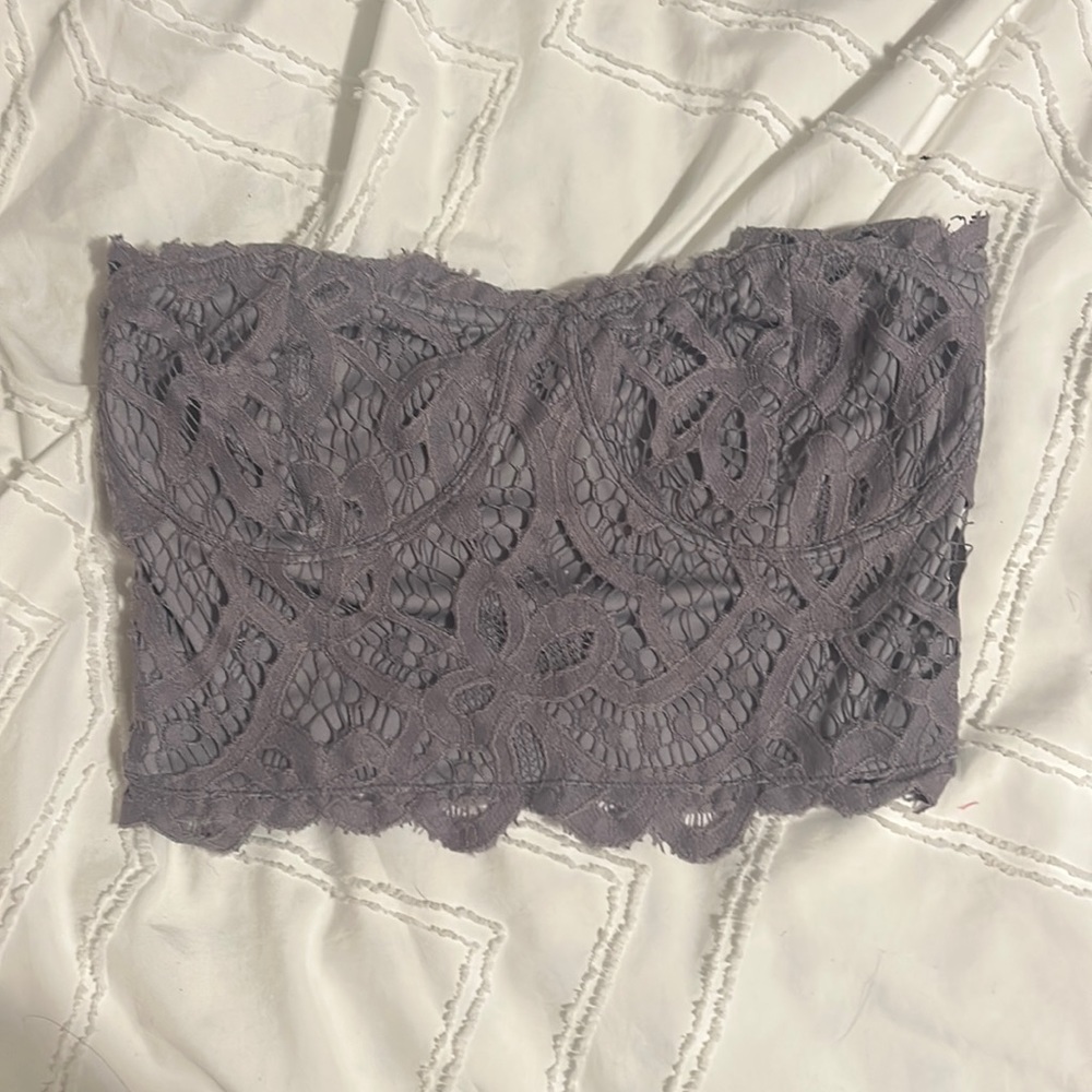 altard state purple lacy tube top